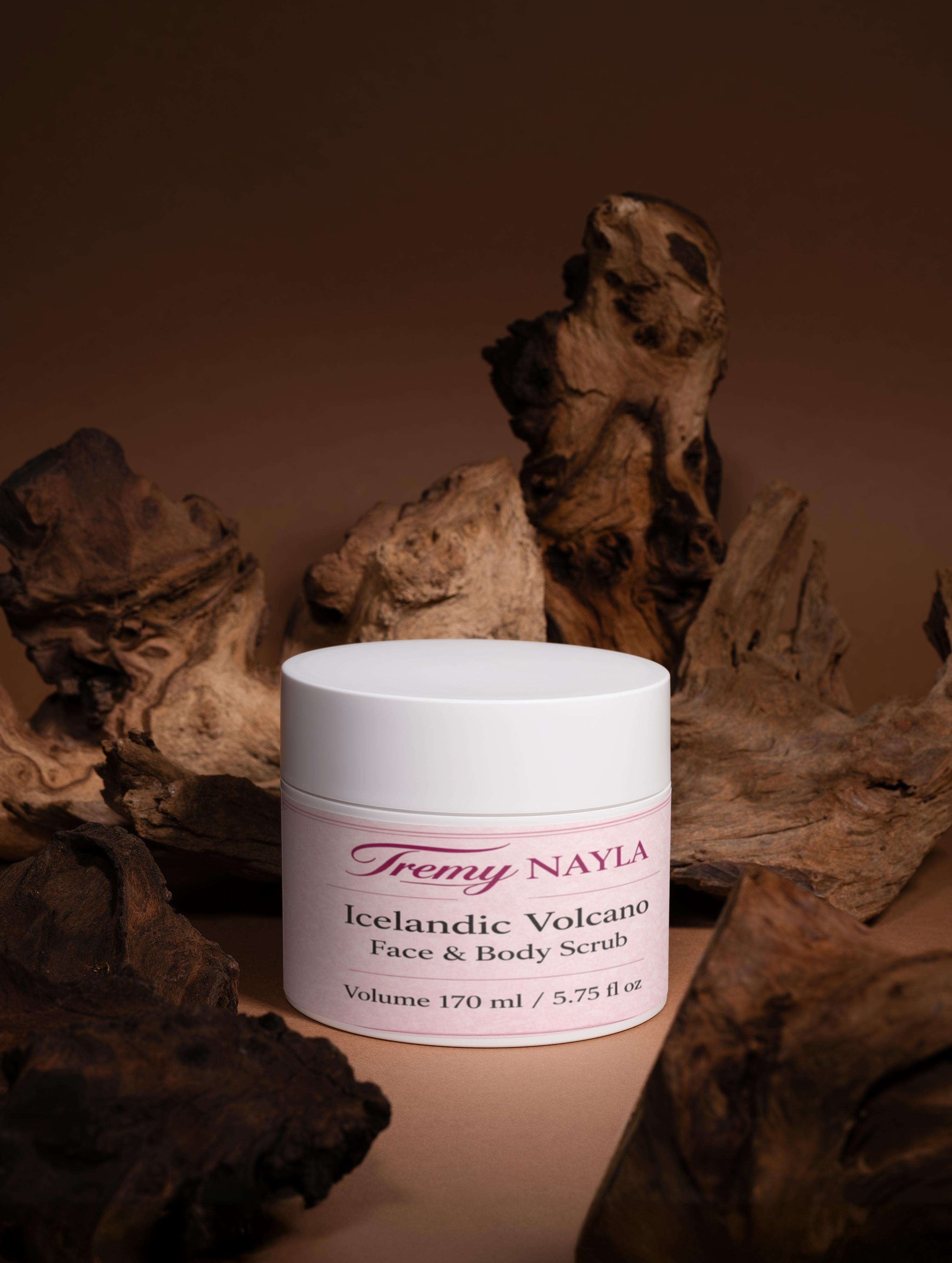 Tremy Nayla Icelandic Volcano face and body scrub for smooth radiant skin