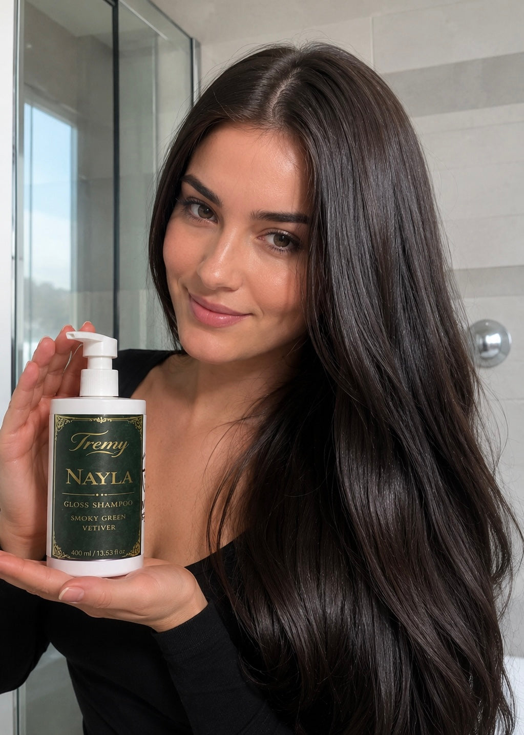 Green Vetiver Shampoo for Oily Scalp - Tremy Nayla | 400ml