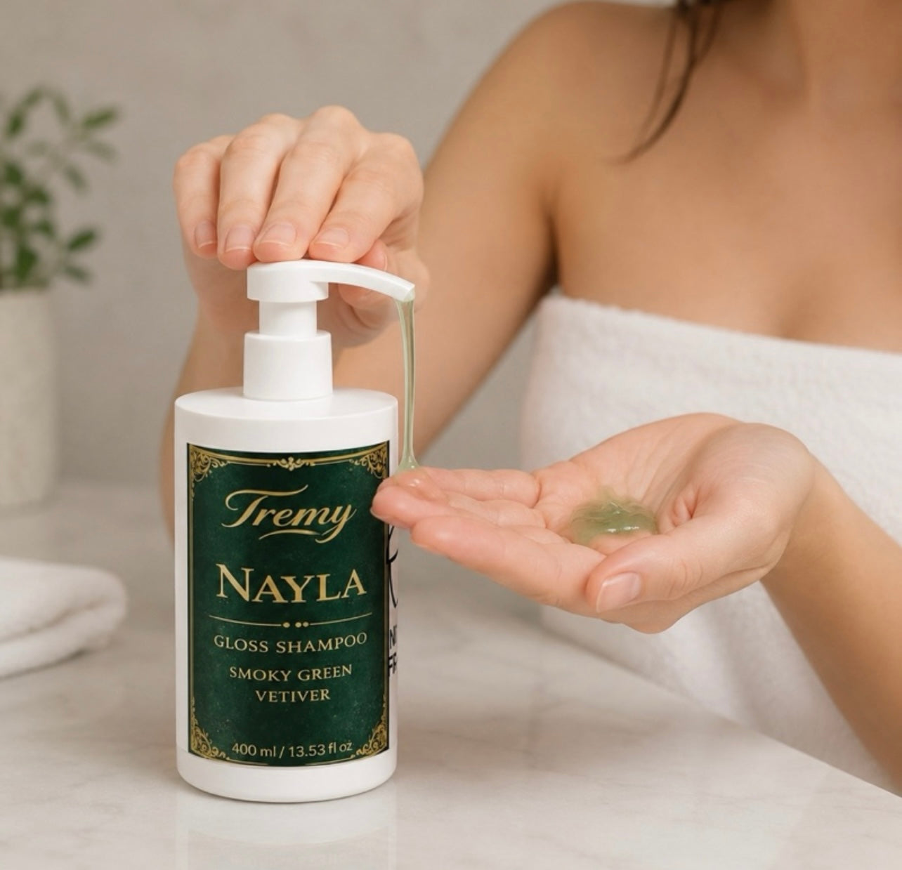 Green Vetiver Shampoo for Oily Scalp - Tremy Nayla | 400ml