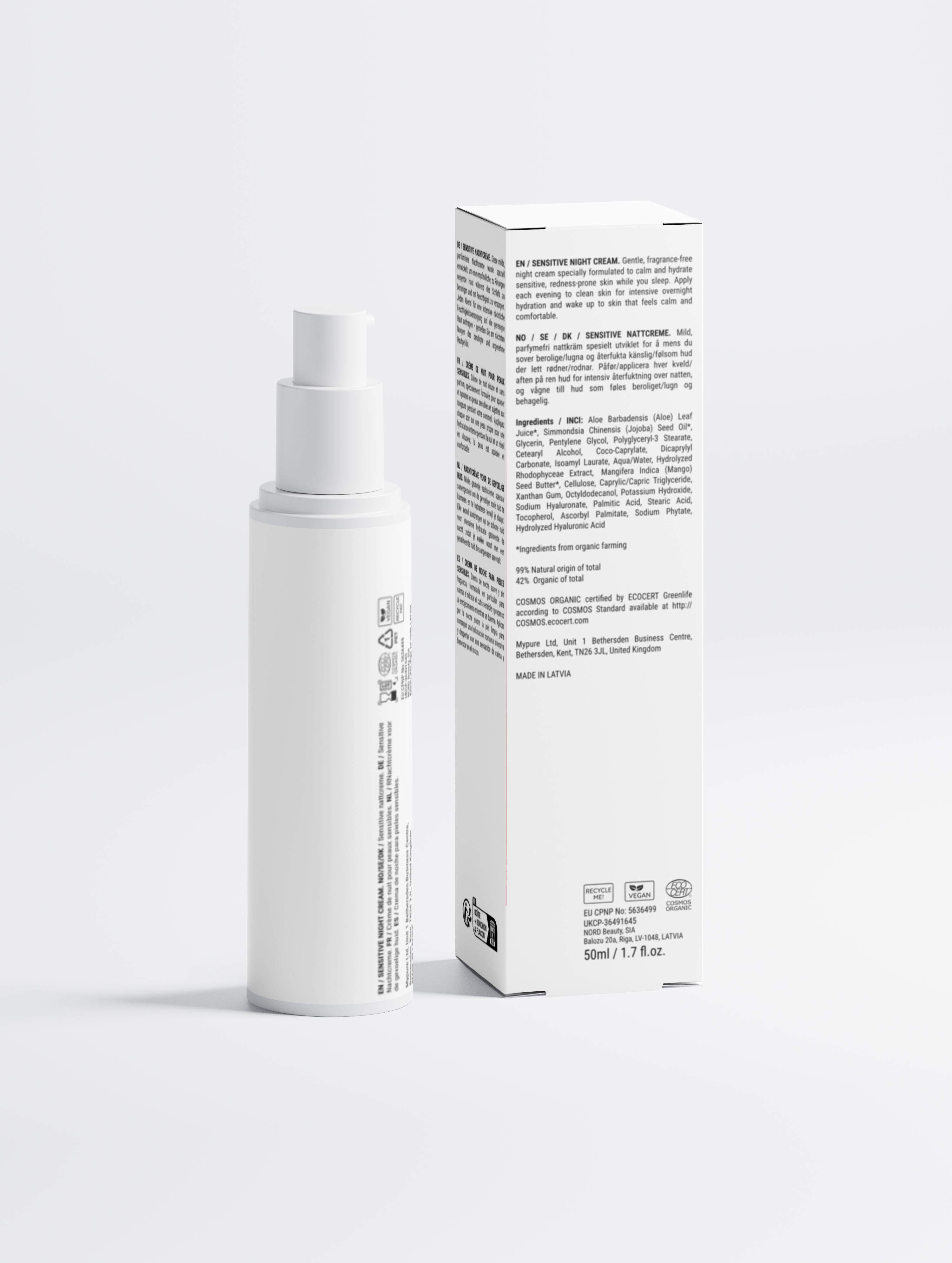 Tremy Nayla Sensitive Skin Overnight Cream fragrance free night moisturizer