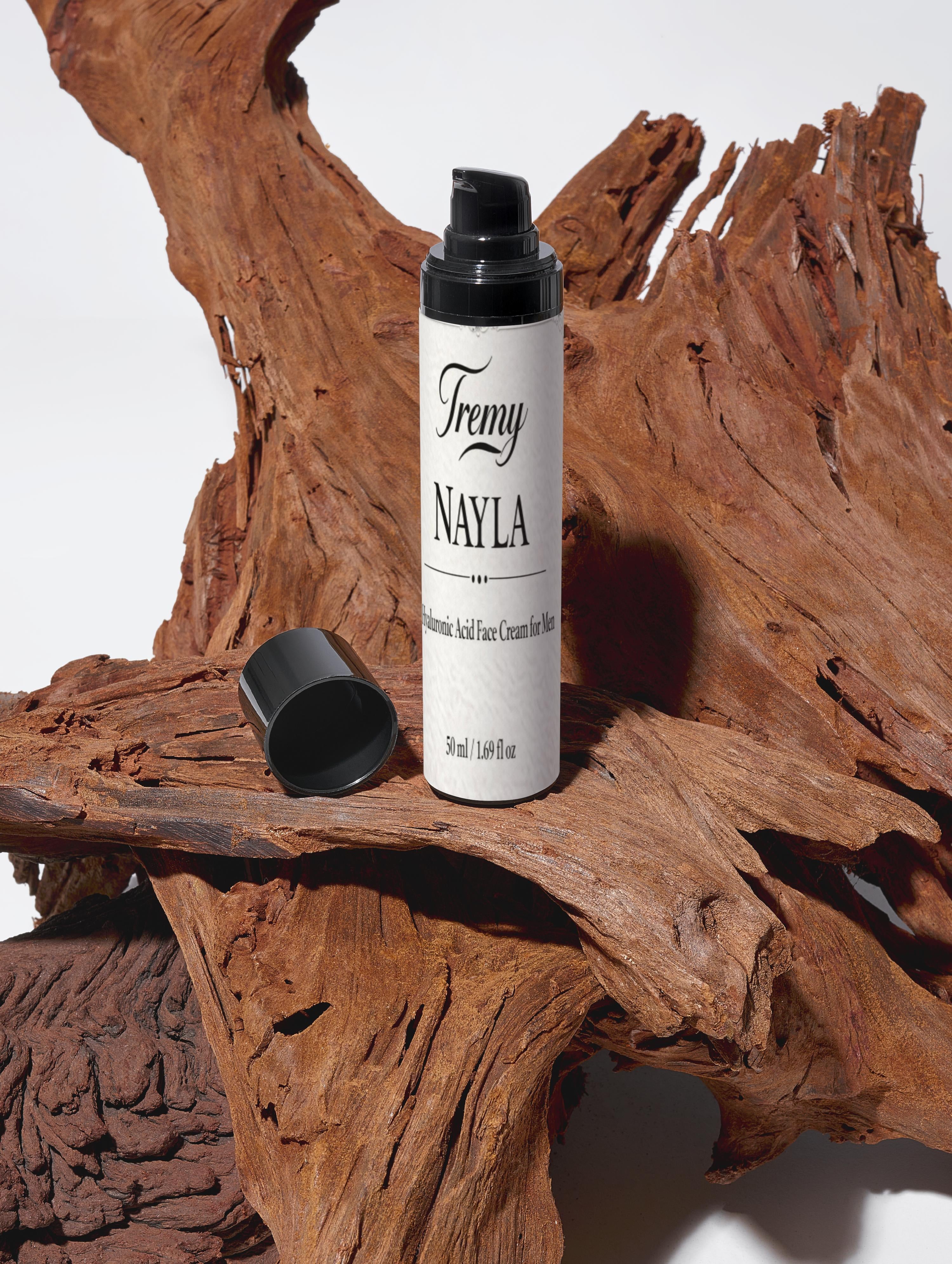 Tremy Nayla Hyaluronic Acid Face Cream for Men for deep hydration and smooth skin