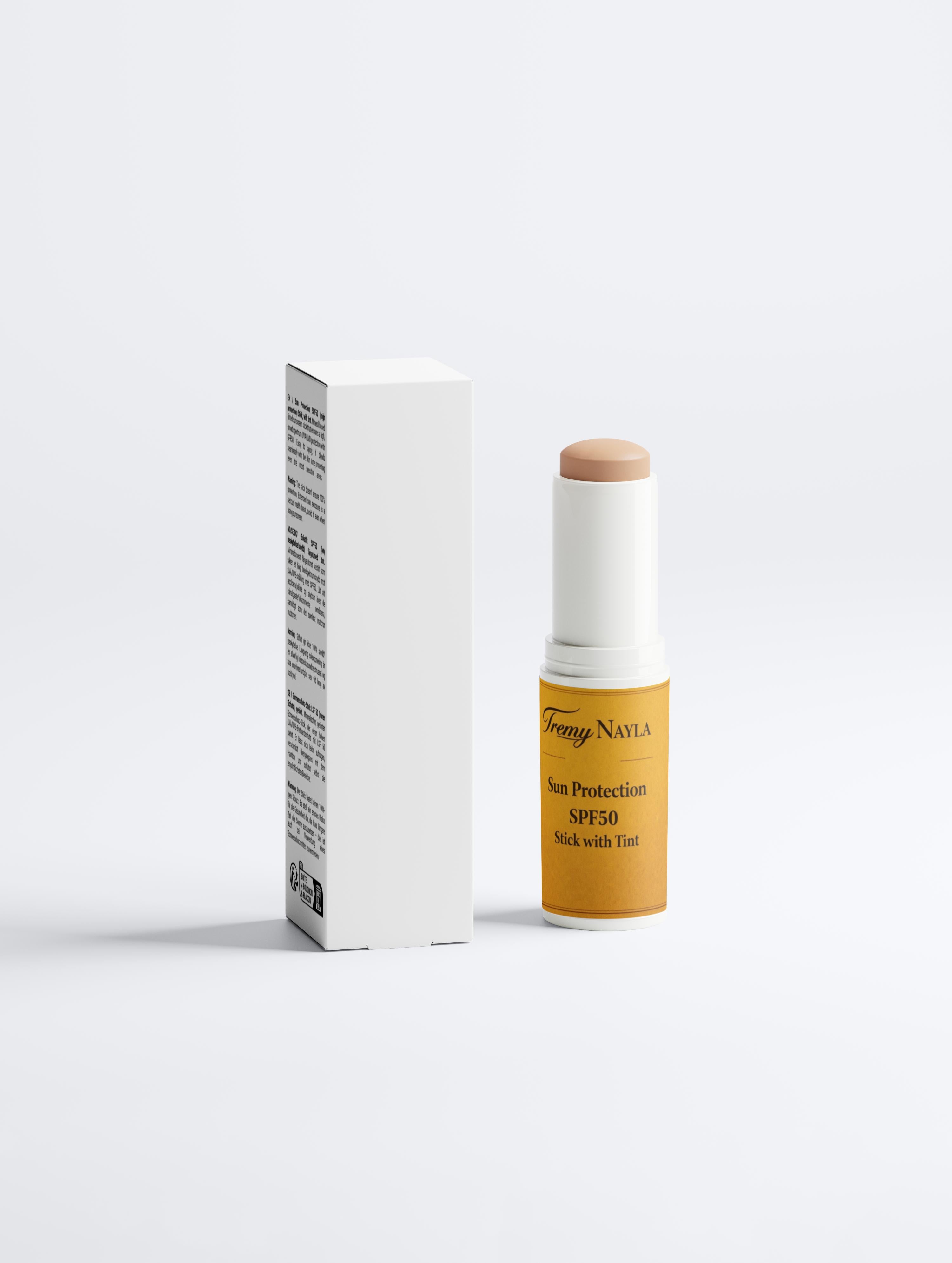 Tremy Nayla tinted SPF50 sun protection stick for daily sun protection

