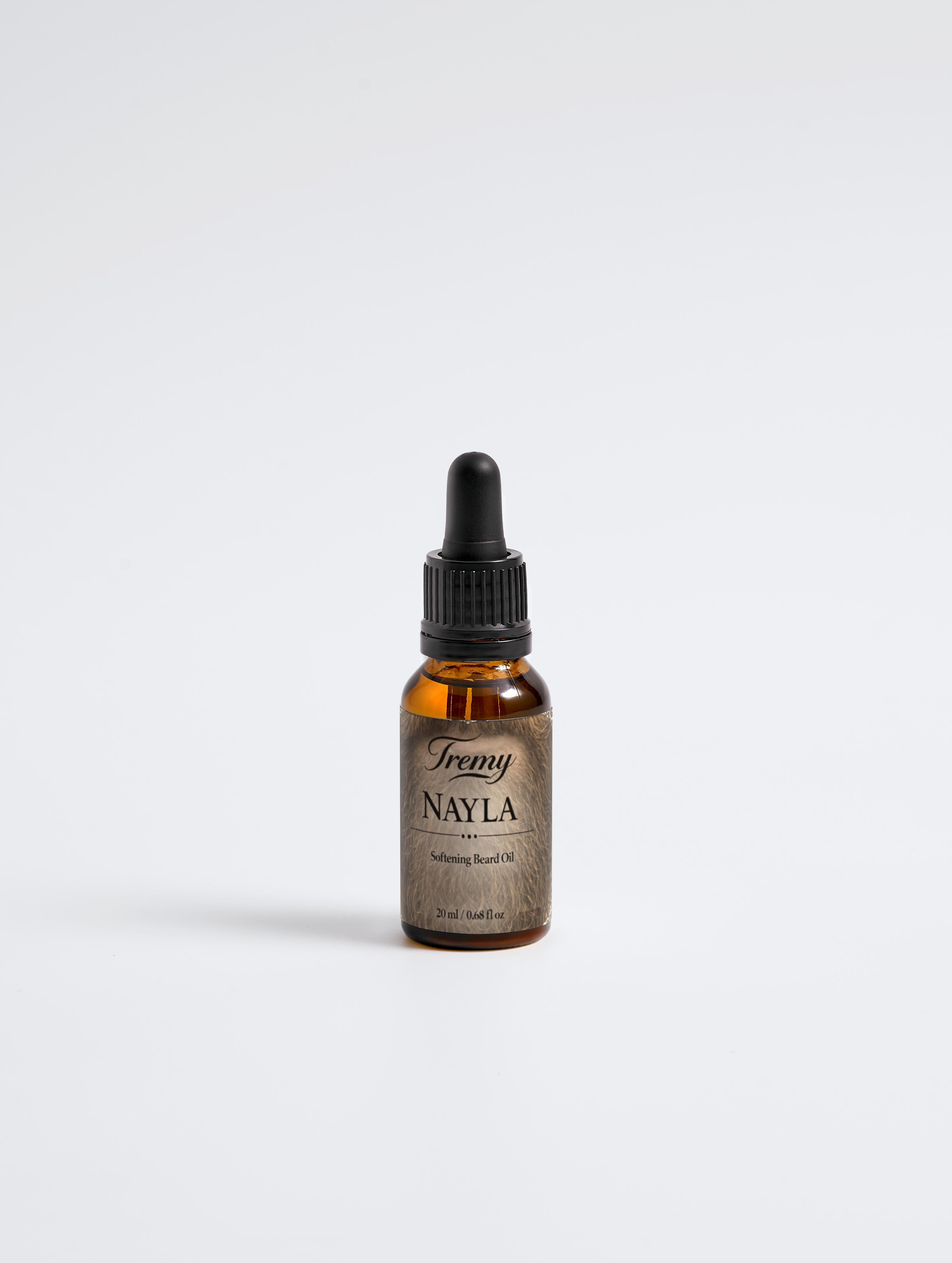 Tremy Nayla Softening Beard Oil for beard hydration and grooming