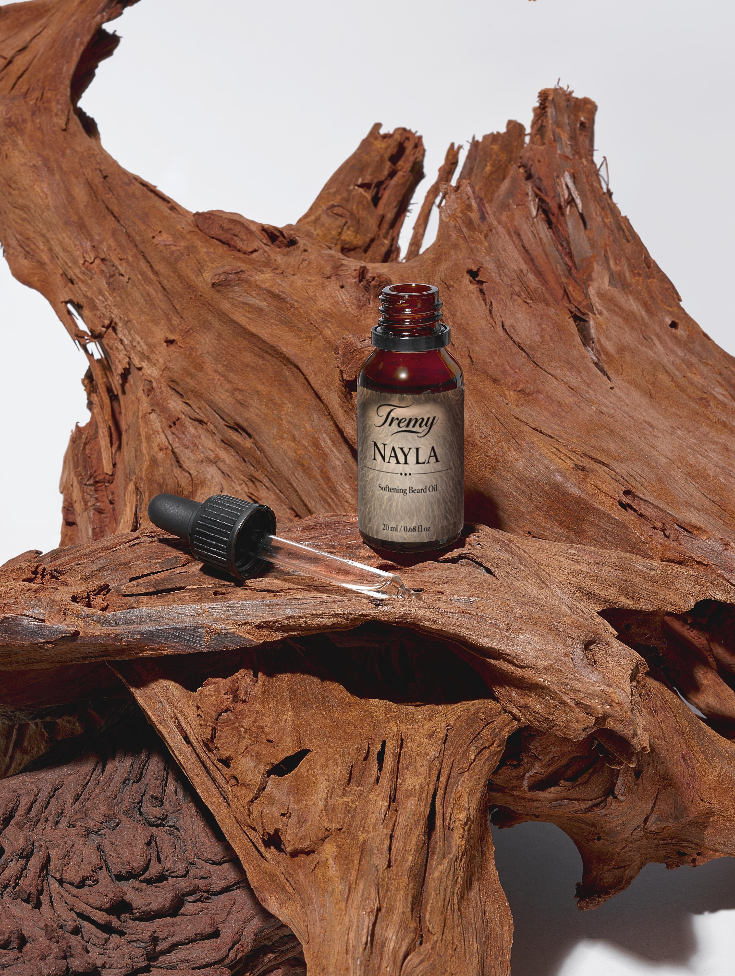 Tremy Nayla Softening Beard Oil for beard hydration and grooming