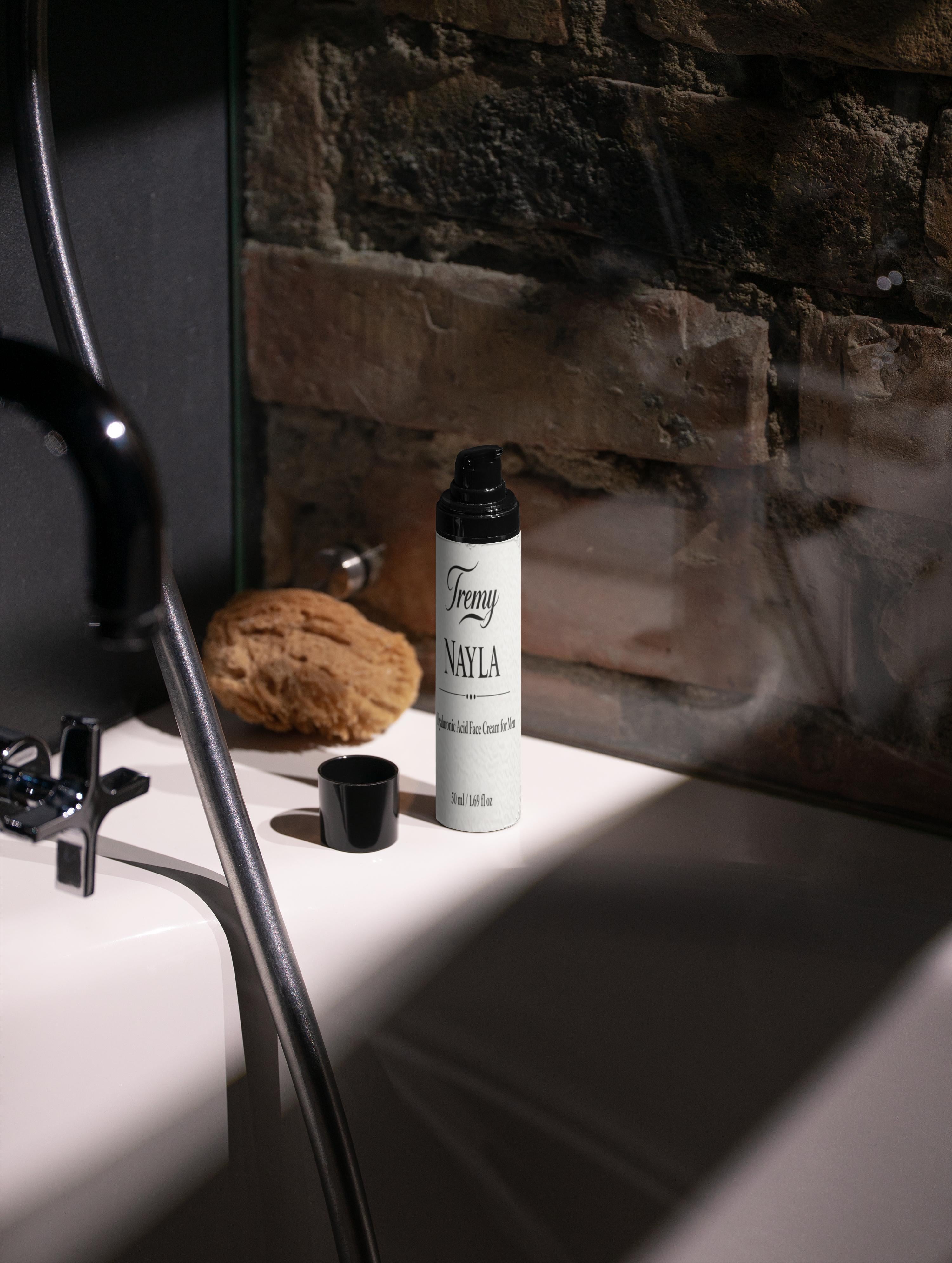 Tremy Nayla Hyaluronic Acid Face Cream for Men for deep hydration and smooth skin